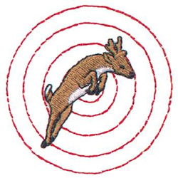Deer In Bullseye Machine Embroidery Design