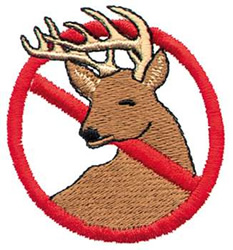 No Hunting Machine Embroidery Design