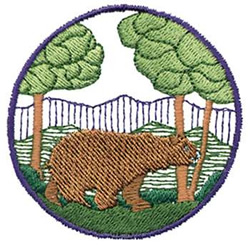 Bear Scene Machine Embroidery Design