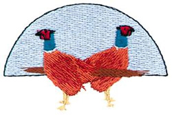 Pheasants Machine Embroidery Design