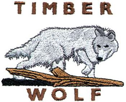 Timber Wolf Machine Embroidery Design