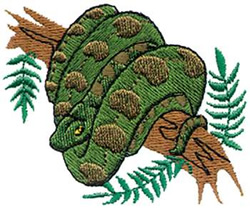 Snake W/tree Machine Embroidery Design