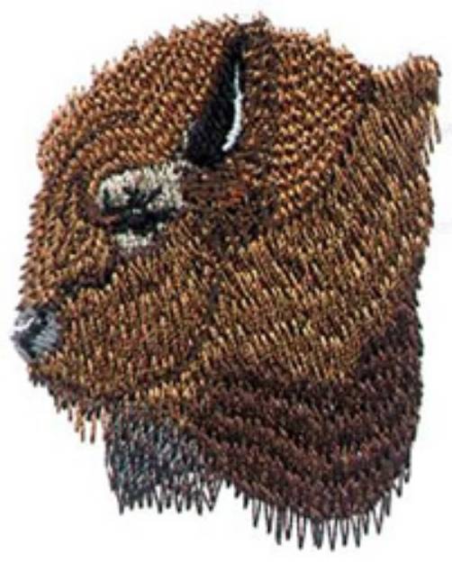 Picture of Buffalo Head Machine Embroidery Design