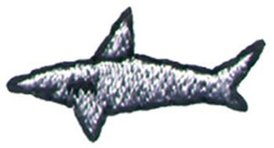 1" Shark Machine Embroidery Design