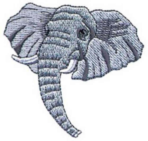 Picture of Elephant Head Machine Embroidery Design
