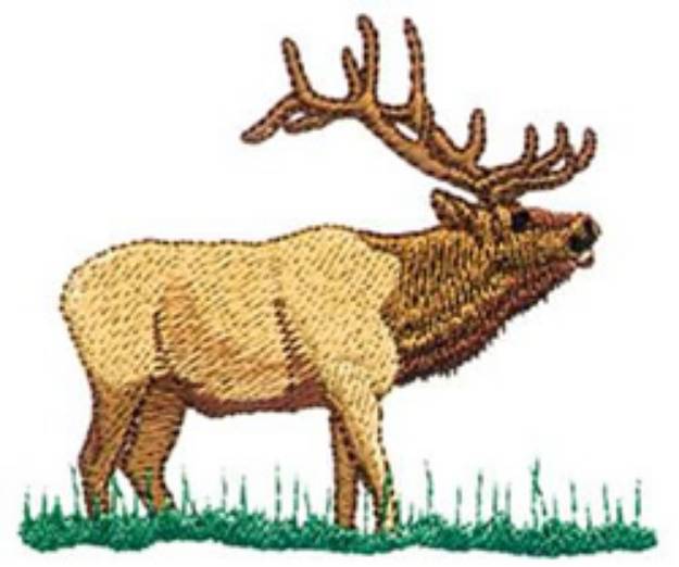 Picture of Sm. Elk Scene Machine Embroidery Design