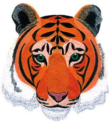 Lg. Tiger Face Machine Embroidery Design