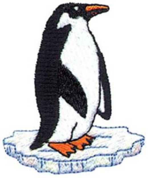 Picture of Penguin On Ice Machine Embroidery Design