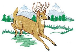 Jumping Deer Machine Embroidery Design