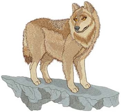 Large Wolf Machine Embroidery Design