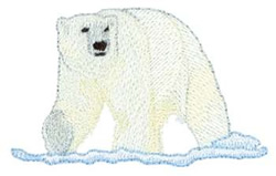 Small Polar Bear Machine Embroidery Design