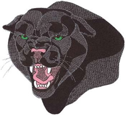 Large Panther Head Machine Embroidery Design