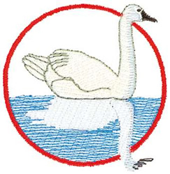 Trumpeter Swan Machine Embroidery Design
