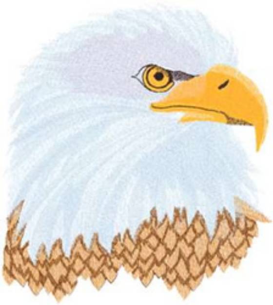 Picture of Lsrge Eagle Head Machine Embroidery Design