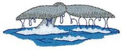 Whale Fluke Machine Embroidery Design