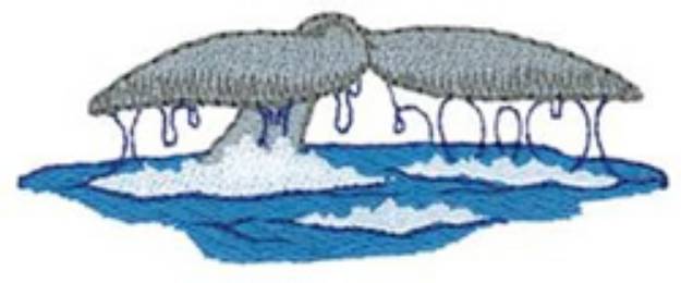Picture of Whale Fluke Machine Embroidery Design