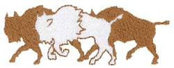 White Buffalo Machine Embroidery Design