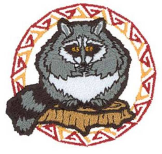 Picture of Raccoon Machine Embroidery Design