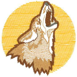 Coyote Howl Machine Embroidery Design