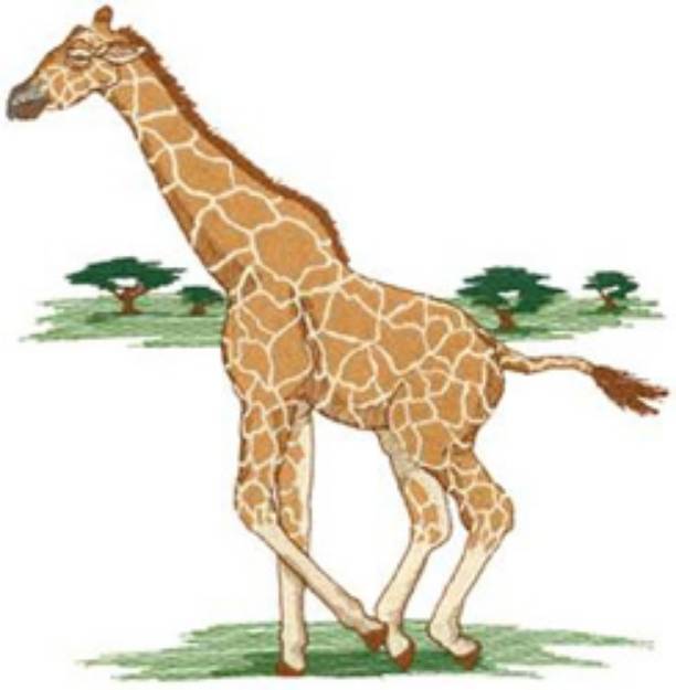 Picture of Running Giraffe Machine Embroidery Design