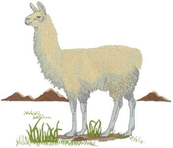 Llama Scene Machine Embroidery Design
