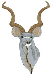 Large Kudu Head Machine Embroidery Design