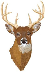 Whitetail Deer Head Machine Embroidery Design