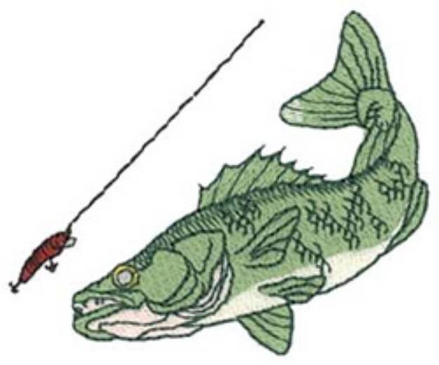 Picture of Walleye With Lure Machine Embroidery Design