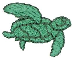 1" Sea Turtle Machine Embroidery Design