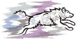 Wolf Running Machine Embroidery Design