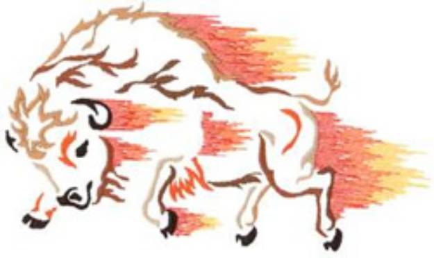 Picture of Running Bison Machine Embroidery Design