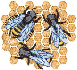Honey Bees Machine Embroidery Design