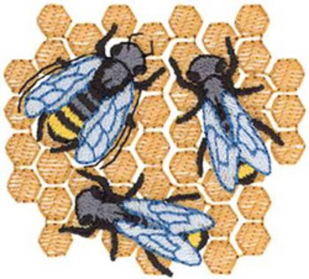 Picture of Honey Bees Machine Embroidery Design