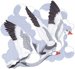 Snow Geese Machine Embroidery Design