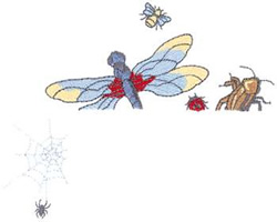 Bugs Pocket Topper Machine Embroidery Design