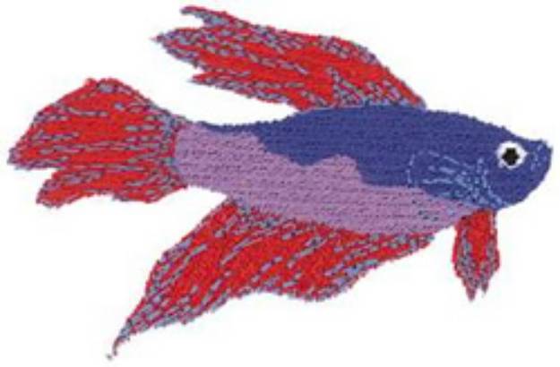 Picture of Fighting Fish Machine Embroidery Design
