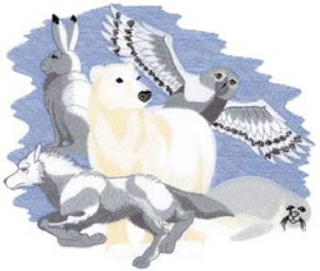 Picture of Arctic Animals Machine Embroidery Design