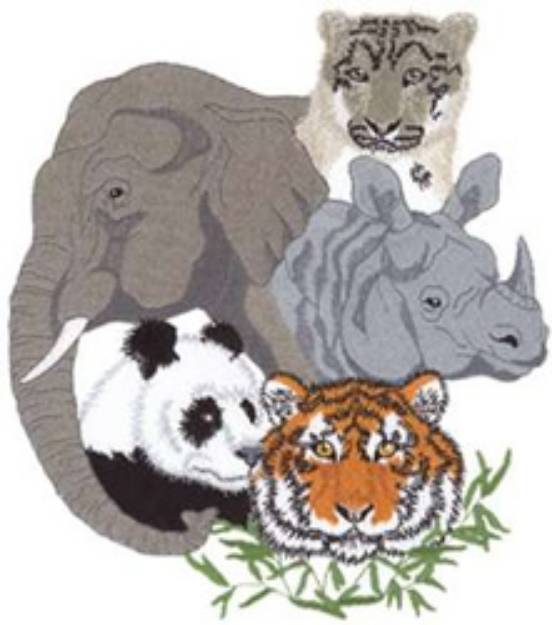 Picture of Asian Animals Machine Embroidery Design