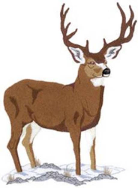 Picture of Mule Deer Machine Embroidery Design