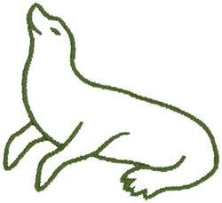 Seal Outline Machine Embroidery Design