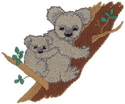 Koala & Baby Machine Embroidery Design