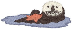 Sea Otter Machine Embroidery Design