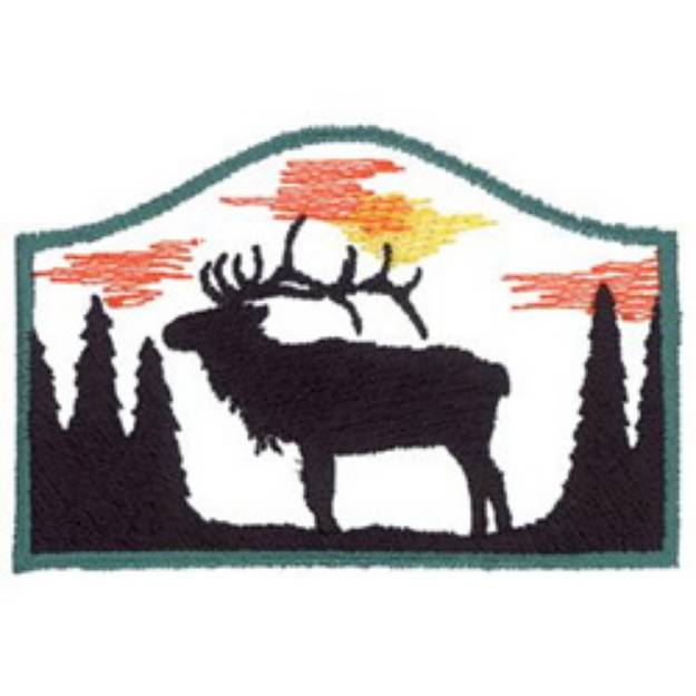 Picture of Elk Machine Embroidery Design