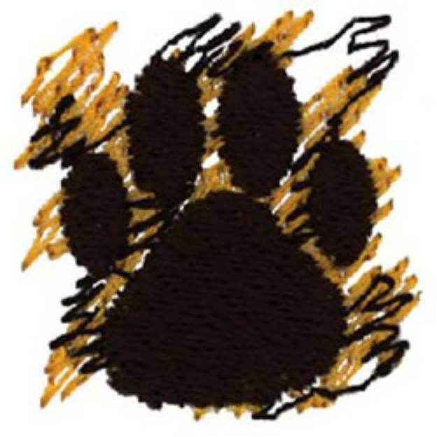 Picture of Cheetah Paw Machine Embroidery Design