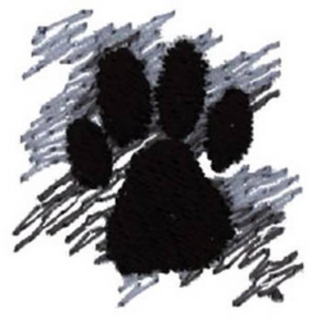 Picture of Wolf Paw Machine Embroidery Design
