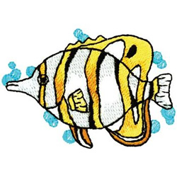 Butterfly Fish Machine Embroidery Design