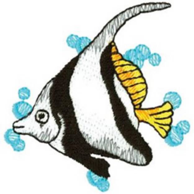 Picture of Butterfly Fish Machine Embroidery Design