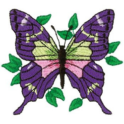 Purple Passion Butterfly Machine Embroidery Design