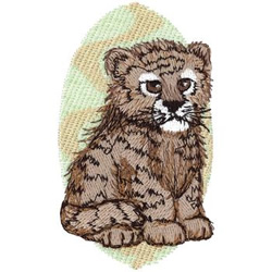 Asiatic Cheetah Cub Machine Embroidery Design