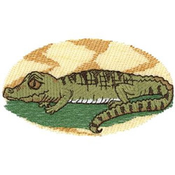 American Crocodile Machine Embroidery Design